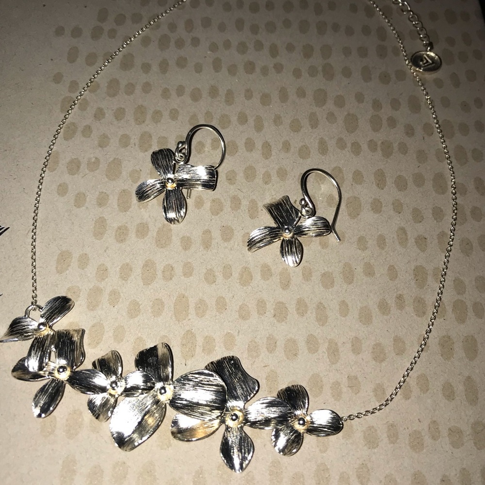 Silpada Garden Whimsy Necklace & Earring Set